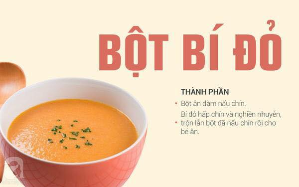 Tổng hợp các món ăn dặm cho bé