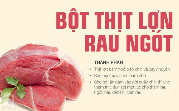 Tổng hợp các món ăn dặm cho bé