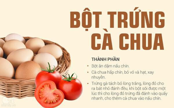 Tổng hợp các món ăn dặm cho bé