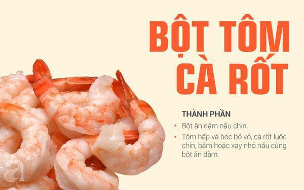 Tổng hợp các món ăn dặm cho bé
